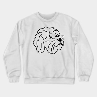 Bichon Frise Mix Dog Cartoon Portrait Crewneck Sweatshirt